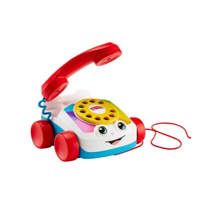 Fisher-Price FGW66 Le Téléphone Animé - Jouet d'éveil interactif pour bébé à partir de 12 mois (rouge et bleu)