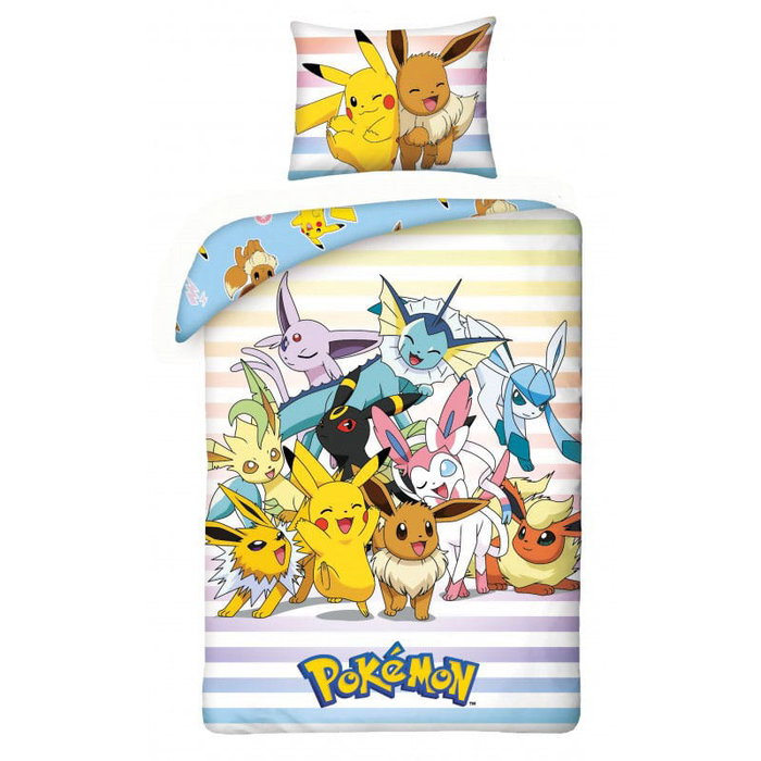 Pokémon parure de lit Pikachu, Évoli & Friends 140 x 200 cm / 70 x 90 cm Pokémon parure de lit Pikachu, Évoli & Friends 140 x 200 cm / 70 x 90 cm