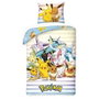 Halantex Parure de lit Pokémon Pikachu, Évoli & Friends 140 x 200 cm / 70 x 90 cm