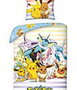Halantex Parure de lit Pokémon Pikachu, Évoli & Friends 140 x 200 cm / 70 x 90 cm