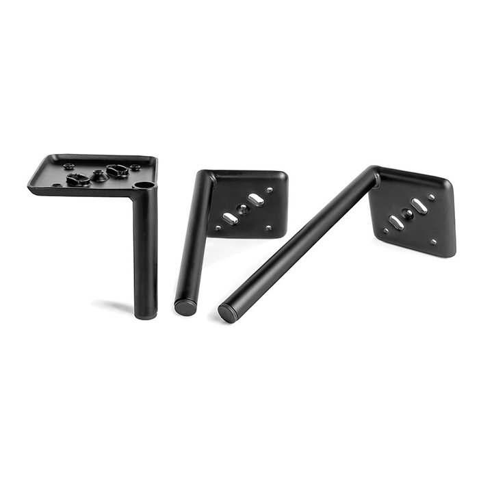 Q&Q Pata Modelo Troya - Pied métallique pour meuble et canapé - Hauteurs 120 mm, 180 mm, 250 mm - Finition noir mat