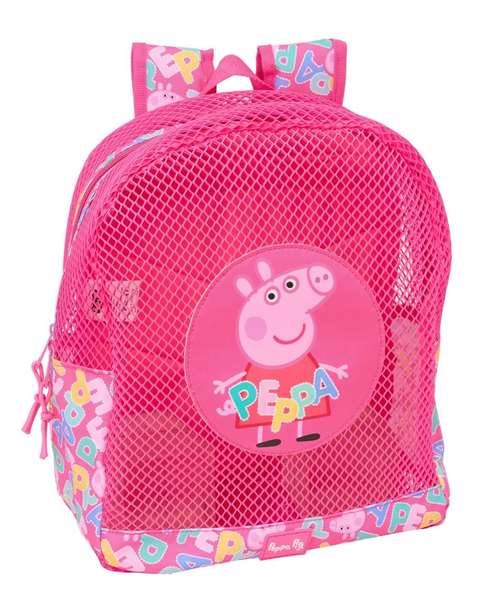 Safta Sac à dos anti-sable Peppa Pig pour enfant - Dimensions 30.5 x 24 x 18 cm - À partir de 3 ans