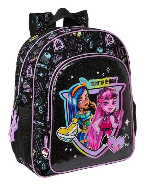 Safta Mochila Junior Adapt.Carro Monster High, Sac à dos trolley pour enfants, 32 x 38 x 12 cm Safta Mochila Junior Adapt.Carro Monster High, Sac à dos trolley pour enfants, 32 x 38 x 12 cm