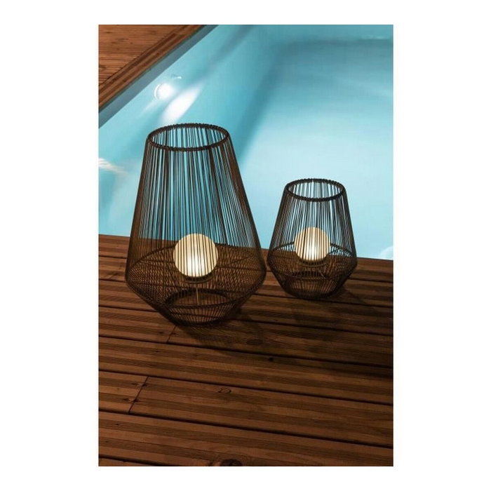 Galix Lanterne solaire décorative boule perlée Noir