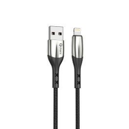 Qcharx Toronoto Câble USB-A vers Lightning 1m Charge Rapide 3A Synchro Données Zinc Noir