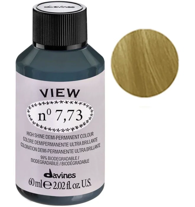Davines View Coloration cheveux demi-permanente 7.73, 60 ml Davines View Coloration cheveux demi-permanente 7.73, 60 ml