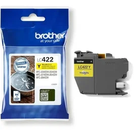 Brother LC422Y - Cartouche d'encre jaune - 550 pages - Compatible avec imprimantes MFC-J5340DW, MFC-J5345DW, MFC-J5740DW, MFC-J6540DW, MFC-J6940DW