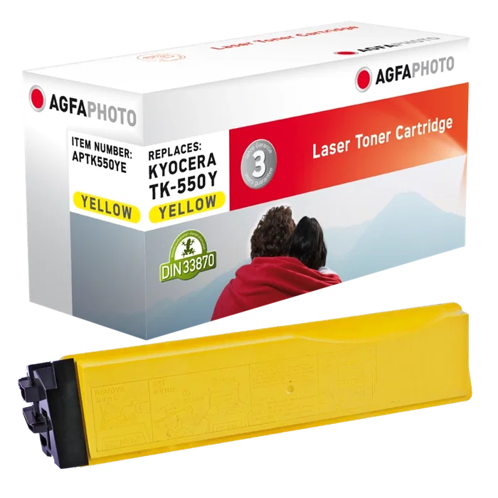 Agfa Photo APTK550YE Toner Jaune, Rendement ~6000 Pages Agfa Photo APTK550YE Toner Jaune, Rendement ~6000 Pages