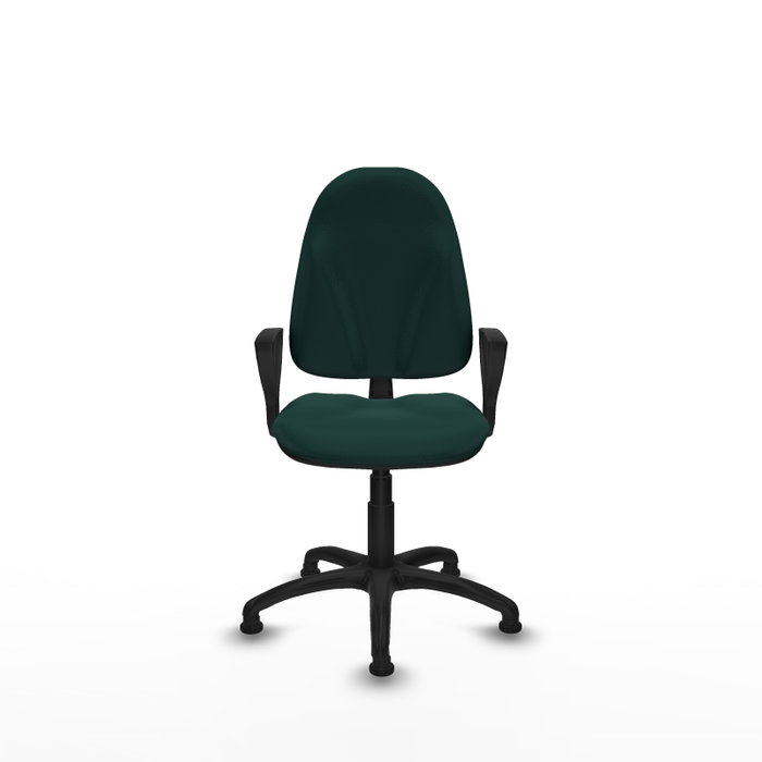 PIQUERAS Y CRESPO Chaise de bureau Algarra, Vert bouteille, Similicuir, Accoudoirs fixes
