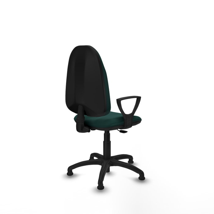 PIQUERAS Y CRESPO Chaise de bureau Algarra, Vert bouteille, Similicuir, Accoudoirs fixes