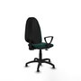 PIQUERAS Y CRESPO Chaise de bureau Algarra, Vert bouteille, Similicuir, Accoudoirs fixes