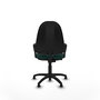 PIQUERAS Y CRESPO Chaise de bureau Algarra, Vert bouteille, Similicuir, Accoudoirs fixes