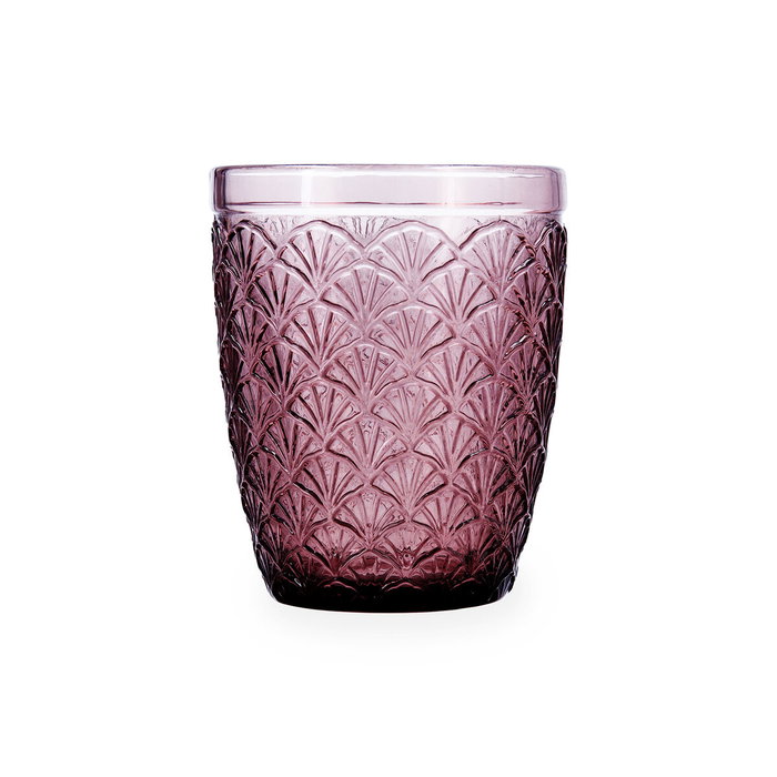 Bidasoa Verre Bas Rose Moon 29 cL - Lot de 6 Verres en Verre Rose à Relief