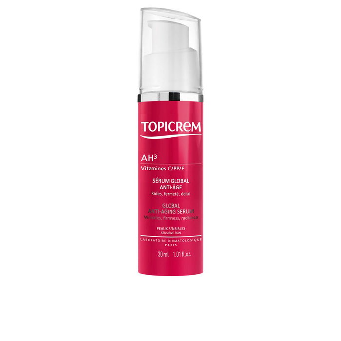 Topicrem Sérum Anti-Âge Global AH3 30 ml Hydratation 24h Peaux Sensibles Anti-Pollution Lumière Bleue Topicrem Sérum Anti-Âge Global AH3 30 ml Hydratation 24h Peaux Sensibles Anti-Pollution Lumière Bleue