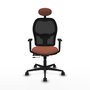 Piqueras Y Crespo Chaise de bureau Jorquera, Marron et Noir