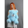 GO GIFT Ours en peluche TEDDY 60 BL Bleu 60 cm