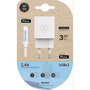 Chargeur Mural + Câble Lightning MFI Tech One Tech TEC2402 Blanc Double Lightning