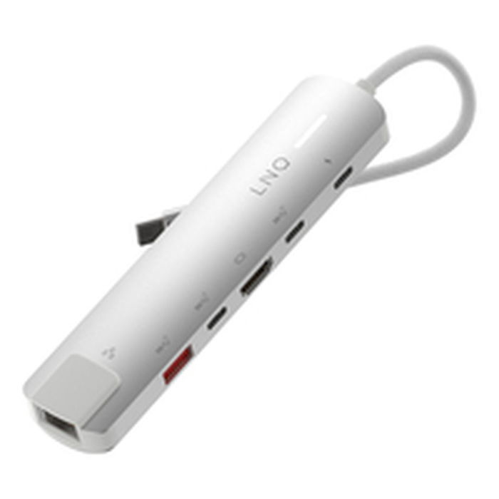 Hub USB Linq Byelements LQ49061 Blanc Gris