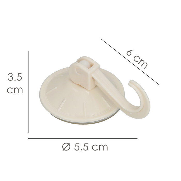 ORYX Crochet Oryx ventouse à levier 54 mm (blister de 2 unités)