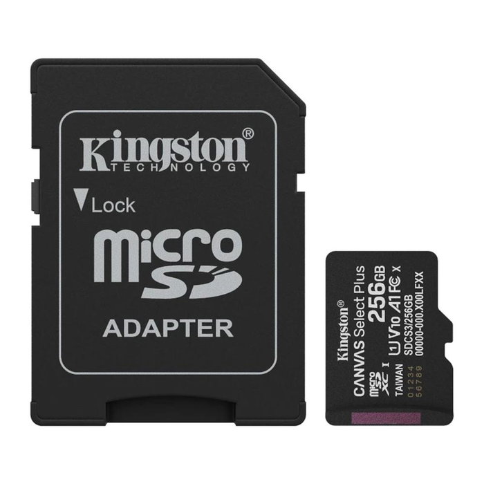 Kingston SDCS3/256GB Carte Mémoire microSDXC 256 Go 150 Mo/s A1 U3 V30 Kingston SDCS3/256GB Carte Mémoire microSDXC 256 Go 150 Mo/s A1 U3 V30