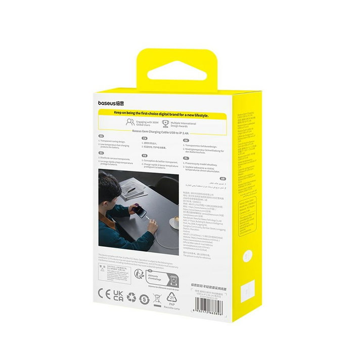 Baseus Câble USB vers Lightning Blanc 1 m Baseus Câble USB vers Lightning Blanc 1 m