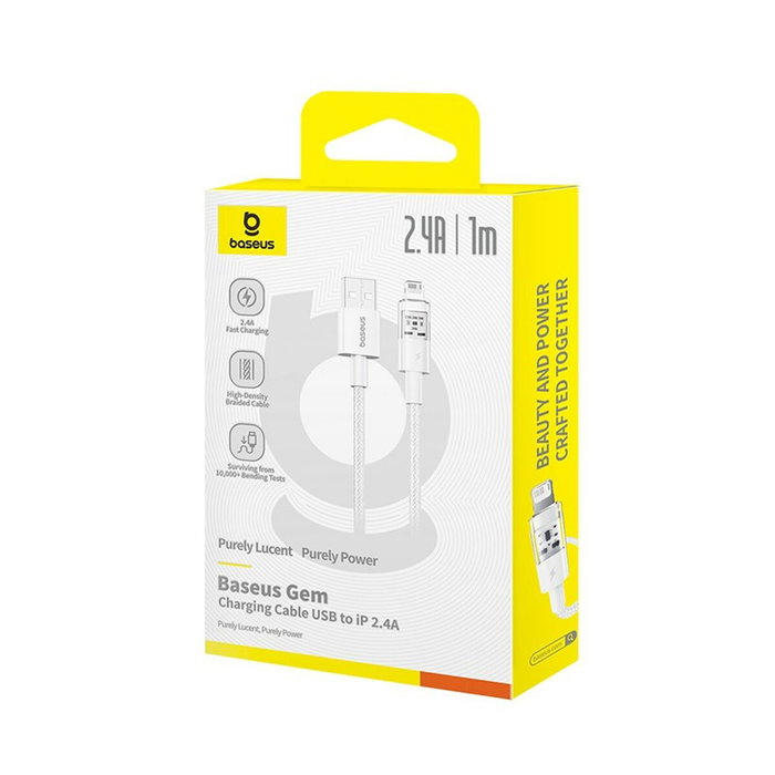 Baseus Câble USB vers Lightning Blanc 1 m Baseus Câble USB vers Lightning Blanc 1 m