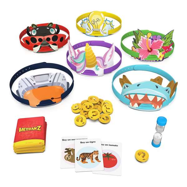 Spin Master Jeu de société Hedbanz 6074050 – Devinettes, dès 6 ans, multilingue