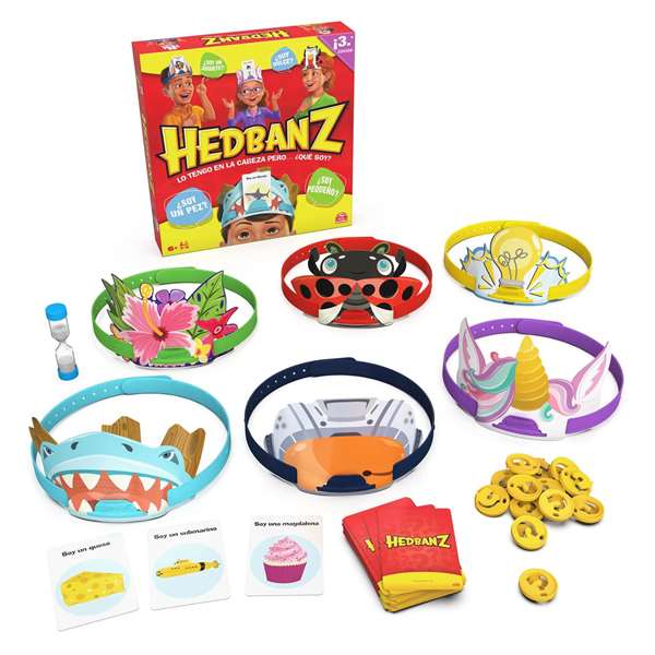 Spin Master Jeu de société Hedbanz 6074050 – Devinettes, dès 6 ans, multilingue