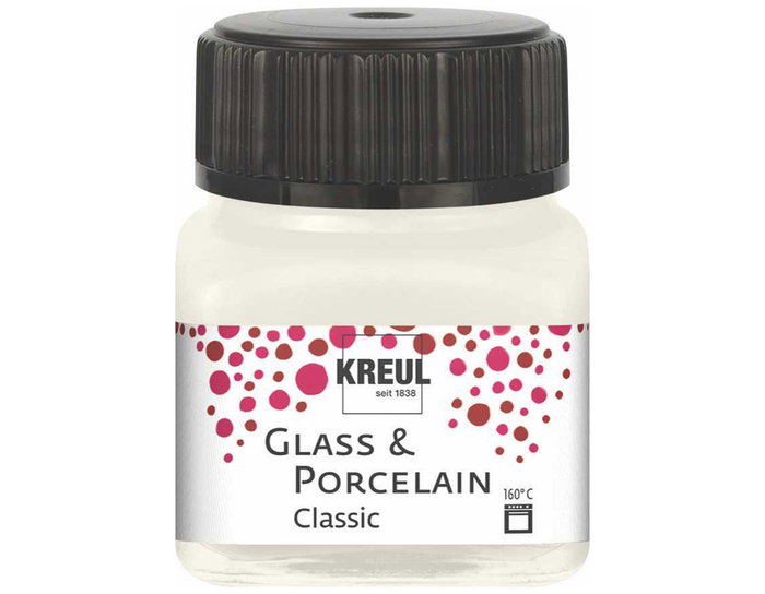 Kreul Peinture verre et porcelaine GLASS&PORCELAIN Classic brillante marfil 20ml Kreul Peinture verre et porcelaine GLASS&PORCELAIN Classic brillante marfil 20ml