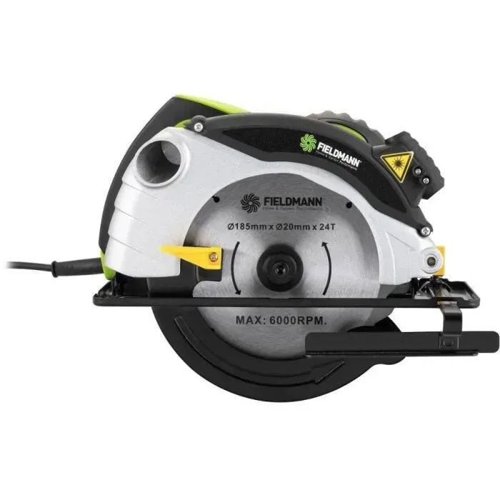 Fieldmann FDK 201302-E Scie circulaire 185 mm 1300W 230V, vitesse 4500 rpm, capacité de coupe 45 mm à 90° Fieldmann FDK 201302-E Scie circulaire 185 mm 1300W 230V, vitesse 4500 rpm, capacité de coupe 45 mm à 90°