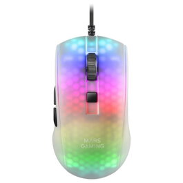 Mars Gaming MMR Souris Gamer RGB Filaire Blanc 12800DPI Ultralégère 58g