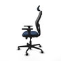 Piqueras y Crespo Chaise de Bureau Jorquera avec Appui-tête, Bras 3D, Bleu Marine et Gris