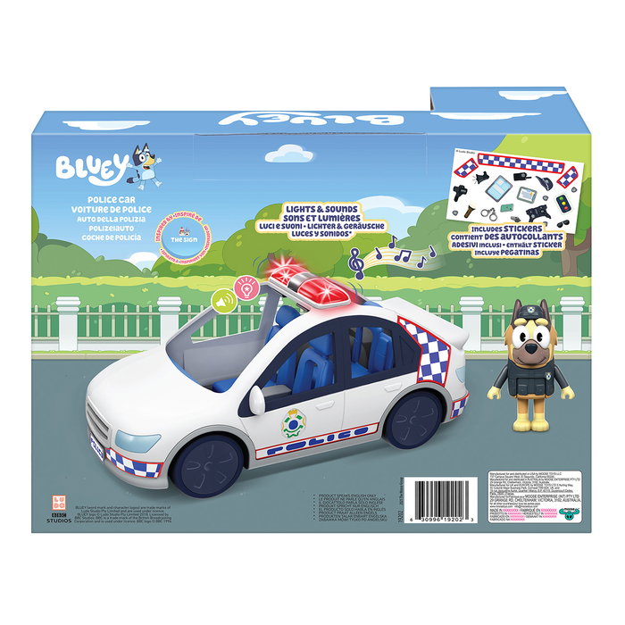 Moose Voiture de Police Bluey avec lumières et sons Moose Voiture de Police Bluey avec lumières et sons