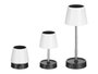 Giftdecor Lampe de Table Télescopique Noire en Plastique avec Batterie 800mAh 11x26,5x11 cm (Set de 12)