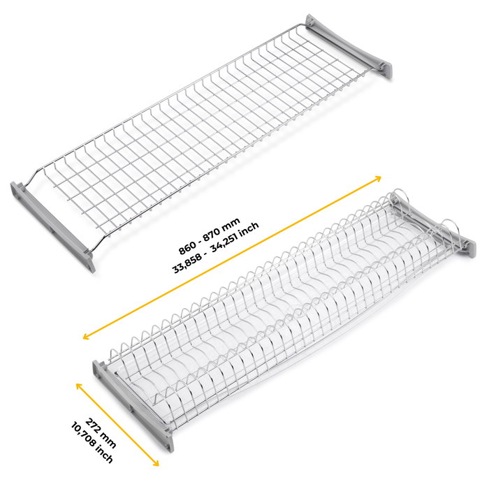 Emuca Égouttoir Suprastar pour module, 900, Acier, Chromé