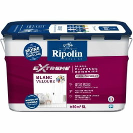 Ripolin Peinture Extreme murs et plafonds - Blanc velours - 5 L