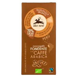 ALCE NERO Chocolat Noir au Café Arabica BIO 50g