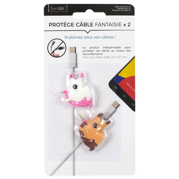 Be Mix Lot de 2 Protecteurs de Câbles Assortis Be Mix Lot de 2 Protecteurs de Câbles Assortis