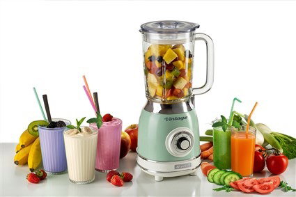 Ariete 583/04 Batidora de vaso Vintage - Blender à verre rétro, 4 lames acier, 4 vitesses, vert