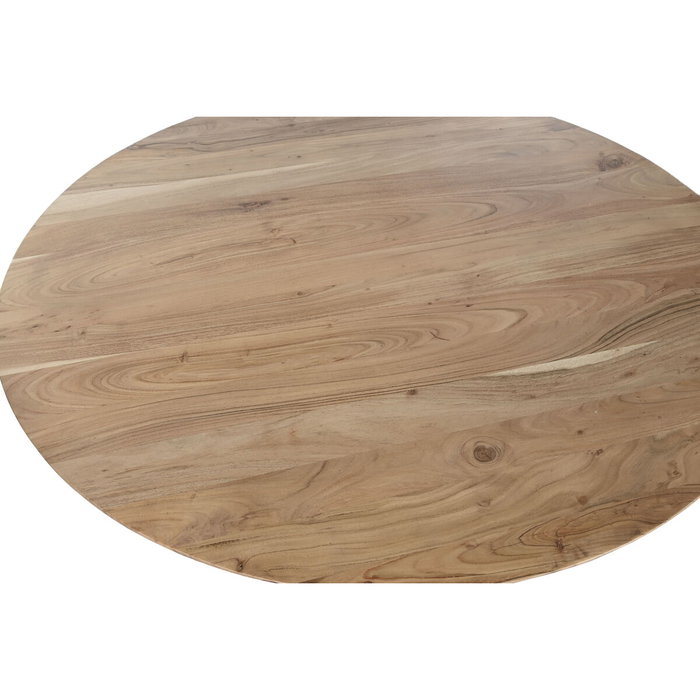 Table de Salle à Manger Home ESPRIT Métal Acacia 130 x 130 x 76 cm