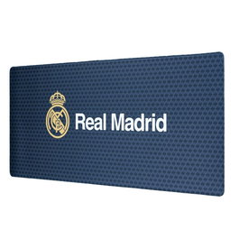 ERIK - Tapis de souris gaming Real Madrid - Dimensions 80x35 cm - Surface textile imperméable haute densité - Base caoutchouc anti-dérapante