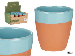LA DEHESA Vase en Terre Cuite 330ml Turquoise-Marron