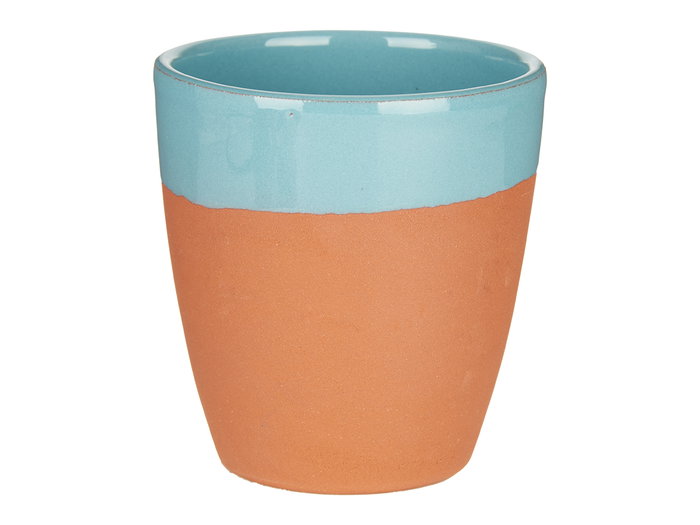 La Dehesa - Verre en terre cuite turquoise 330 ml, 9x9x9.5 cm, compatible micro-ondes et lave-vaisselle (Set de 24)