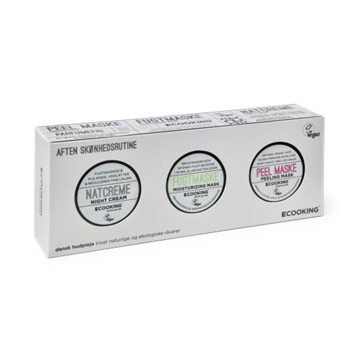 Ecooking Coffret de soins nocturnifs Night-Time Beauty Treat avec 3 masques en crème de 15 ml
