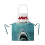 Jaws Delantal de cuisine en polyester avec design requin, tablier de cuisine original pour fans de films, accessoire thématique avec licence officielle