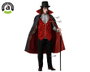 Atosa Déguisement de Vampire Classique avec Cape Rouge et Gilet