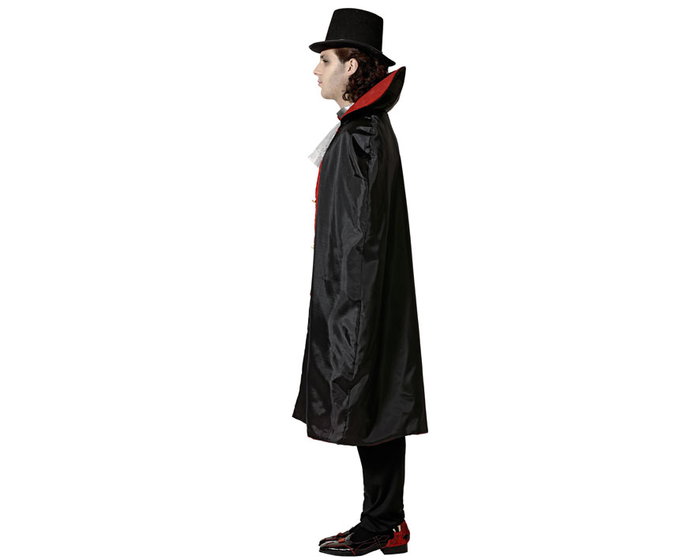 Atosa Déguisement de Vampire Classique avec Cape Rouge et Gilet