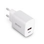 Lindy Chargeur USB double port Type-A et Type-C 20W Power Delivery avec charge rapide et sécurité
