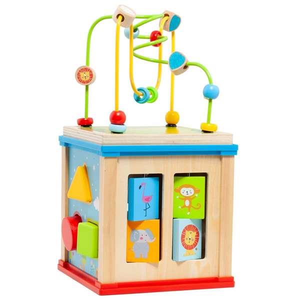 Molto - Cube d'activités en bois avec jeux éducatifs - Dimensions 19x17x17 cm - Jouet pour enfant à partir de 3 ans Molto - Cube d'activités en bois avec jeux éducatifs - Dimensions 19x17x17 cm - Jouet pour enfant à partir de 3 ans