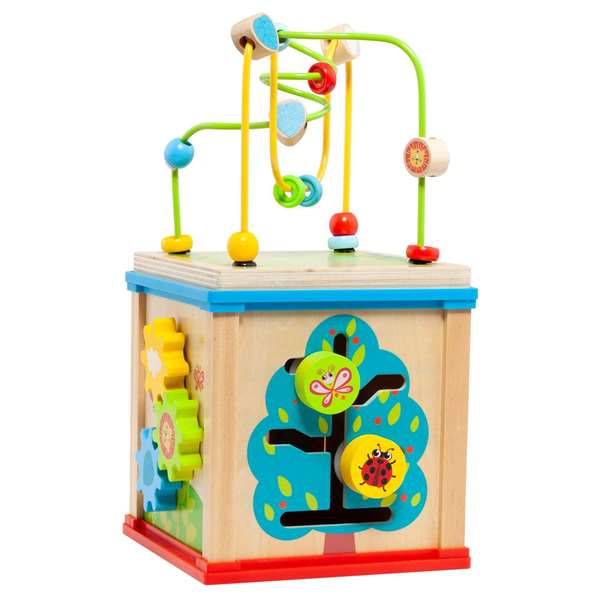 Molto - Cube d'activités en bois avec jeux éducatifs - Dimensions 19x17x17 cm - Jouet pour enfant à partir de 3 ans Molto - Cube d'activités en bois avec jeux éducatifs - Dimensions 19x17x17 cm - Jouet pour enfant à partir de 3 ans